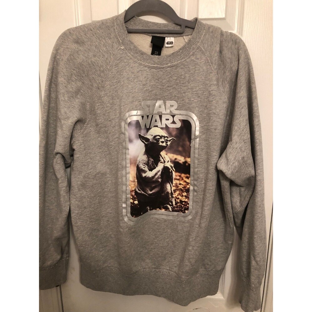 Star‎ Wars Yoda Sweatshirt H&M Gray Medium Excellent Condition